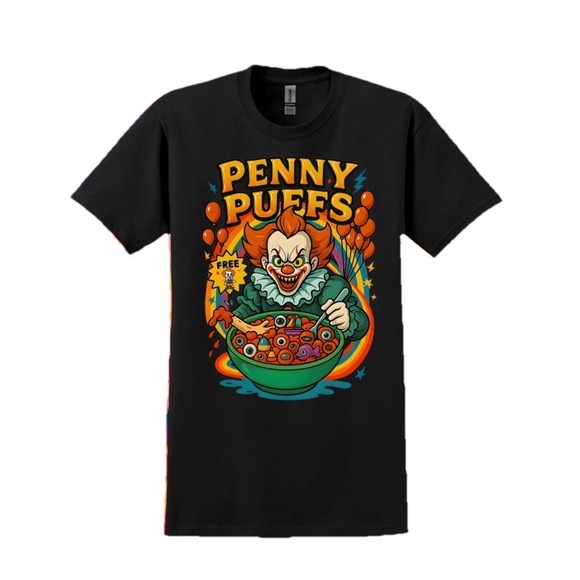Penny Puffs - Halloween Horror Villains T-Shirt Gildan Adult‎ Unisex 3XL - Picture 1 of 1